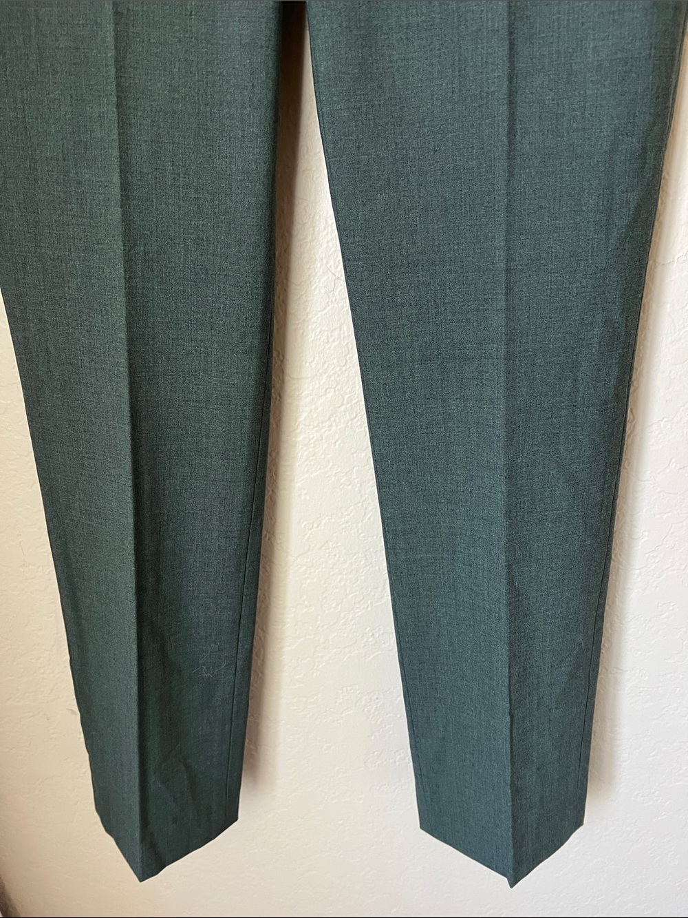 Theory dark green stretch wool slim straight trousers - Picture 4 of 8